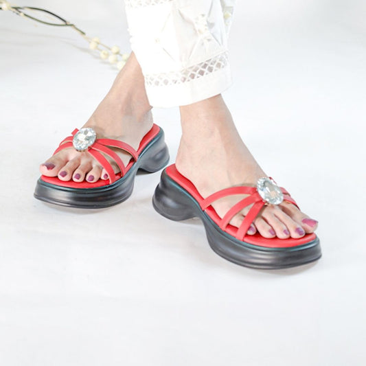 Ivy Chunky Platforms - Red