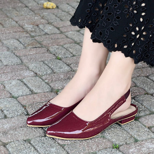 Moria Sling Back Pumps - Maroon