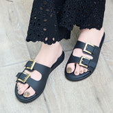 Alba Chunky Slides - Black