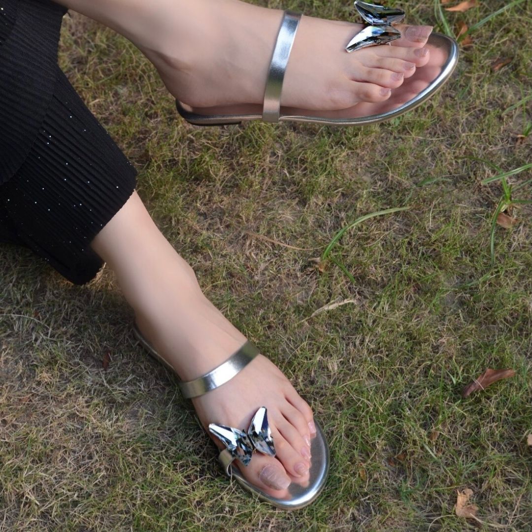 Greta Slides - Silver