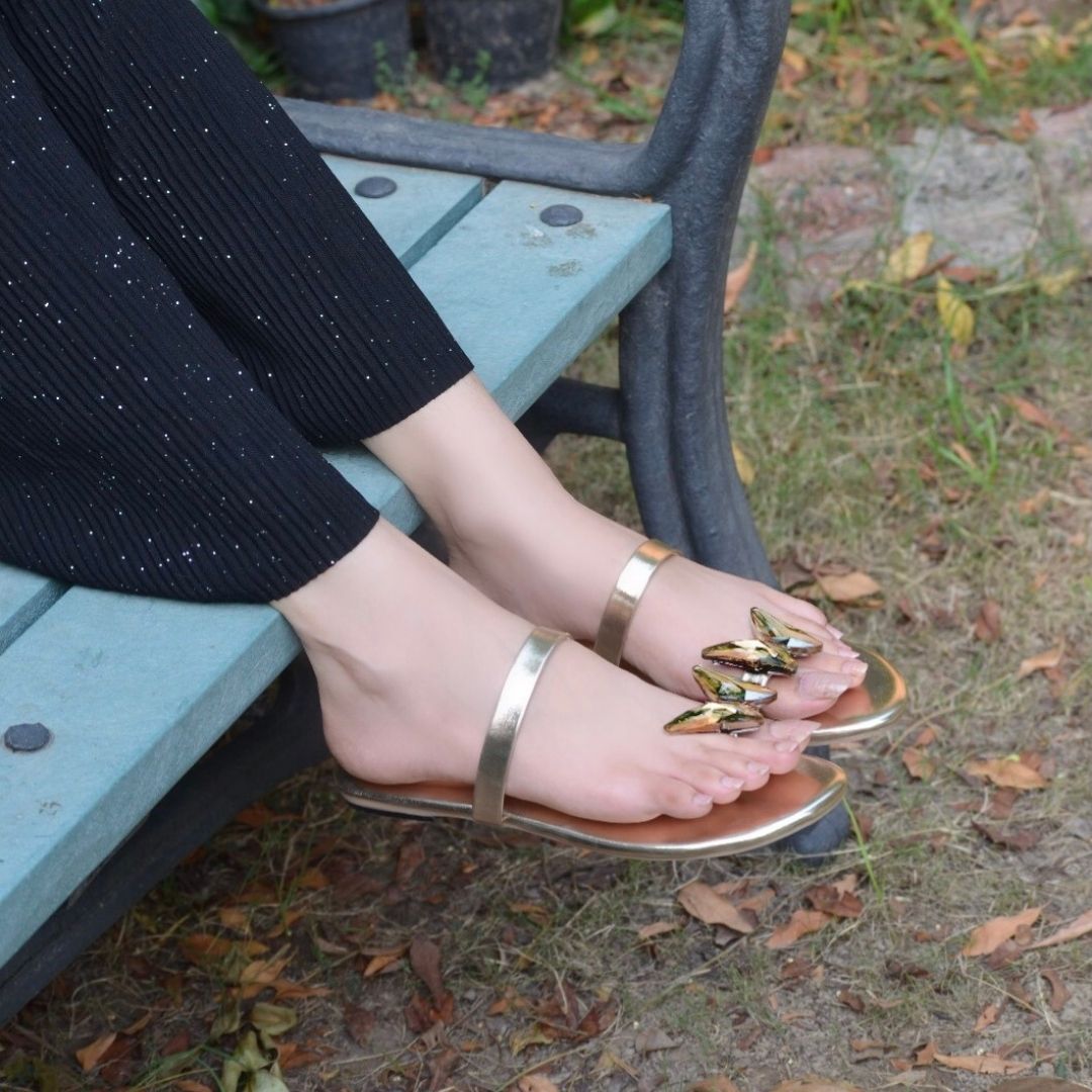 Greta Slides - Gold