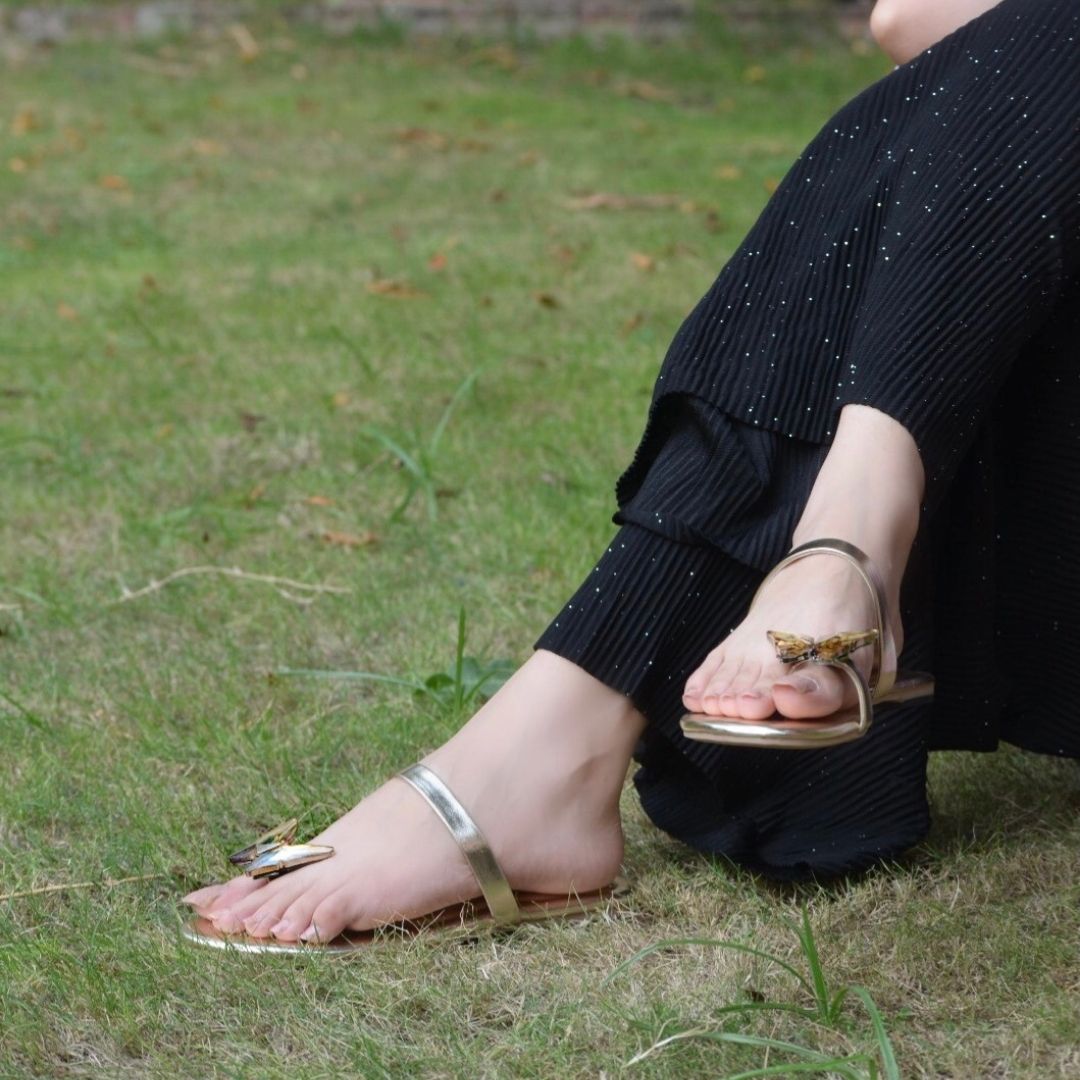 Greta Slides - Gold