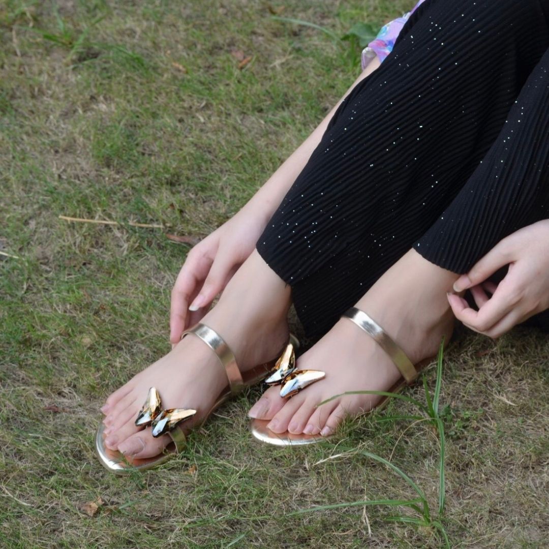 Greta Slides - Gold