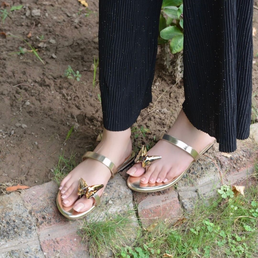 Greta Slides - Gold