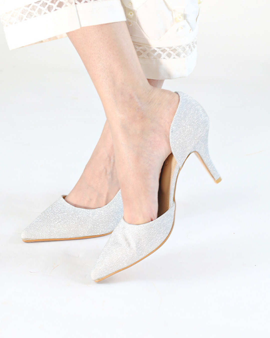 Fiona Pencil Heels - Silver
