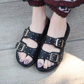 Nora Chunky Slides - Black