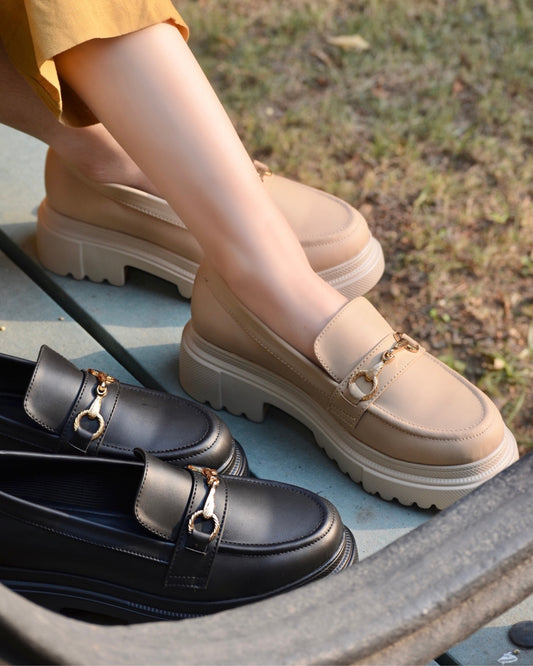 Chunky Loafers - Beige