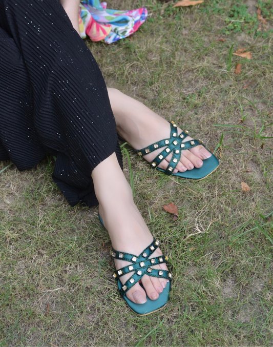 Tiara Slides - Green