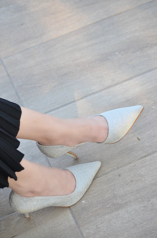 Fiona Pencil Heels - Silver