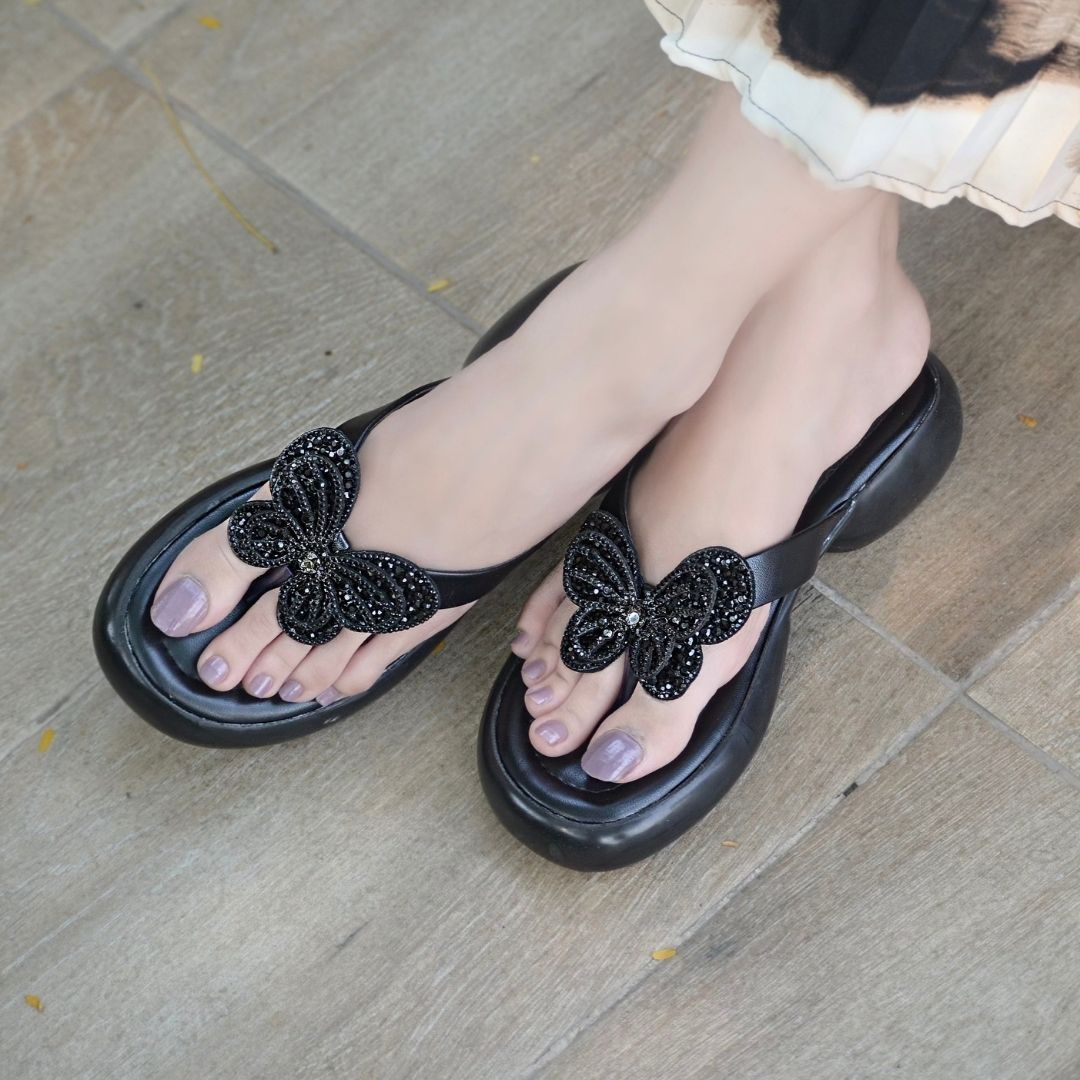 Stella Chunky Slides - Black