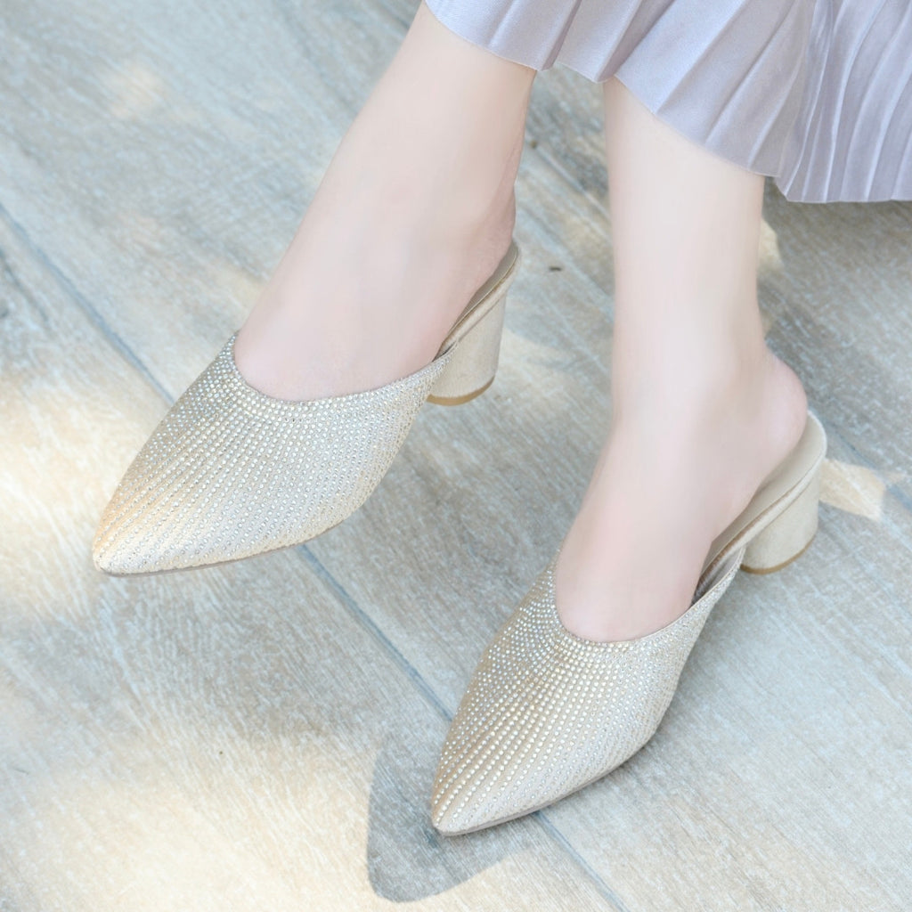 Luster Heels - Gold
