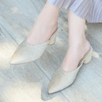 Luster Heels - Gold