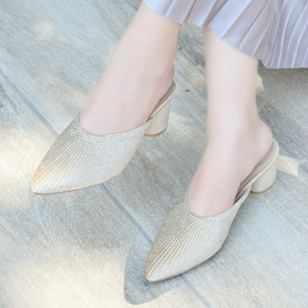 Luster Heels - Gold