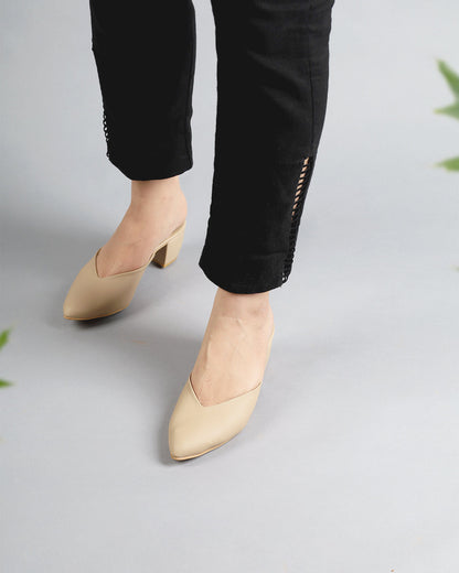 Pointy Toe Block Heel - Ovolo Shoes