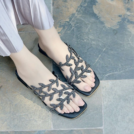 Jemma Slides -  Black