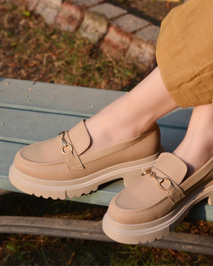 Chunky Loafers - Beige