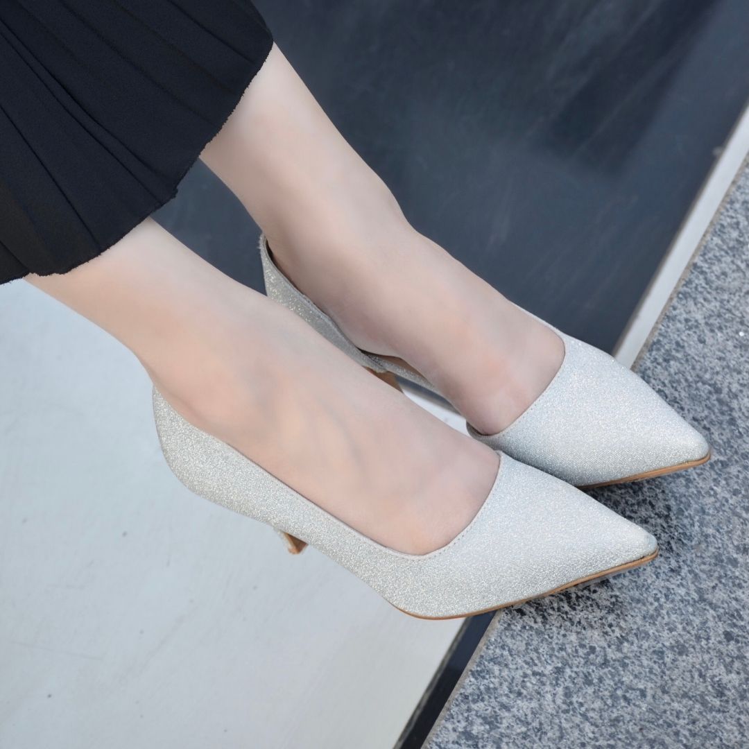 Fiona Pencil Heels - Silver