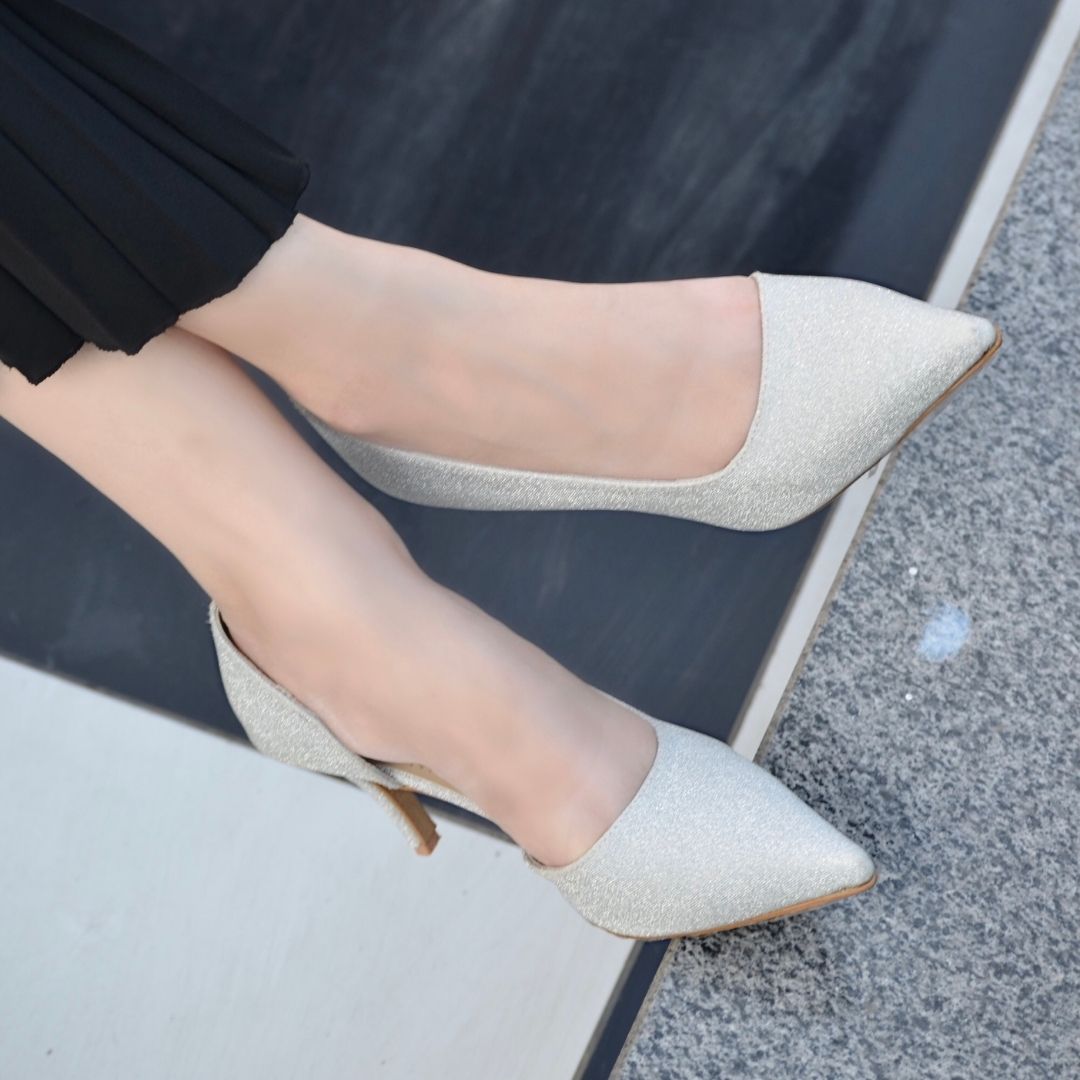 Fiona Pencil Heels - Silver