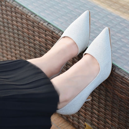 Fiona Pencil Heels - Silver