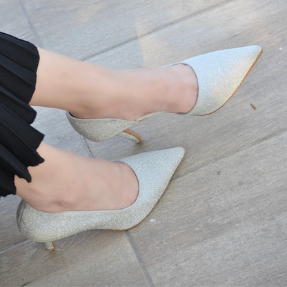 Fiona Pencil Heels - Silver