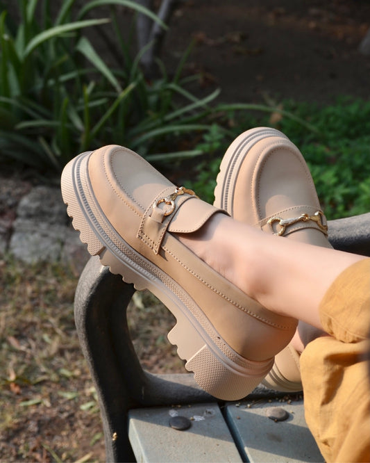 Chunky Loafers - Beige