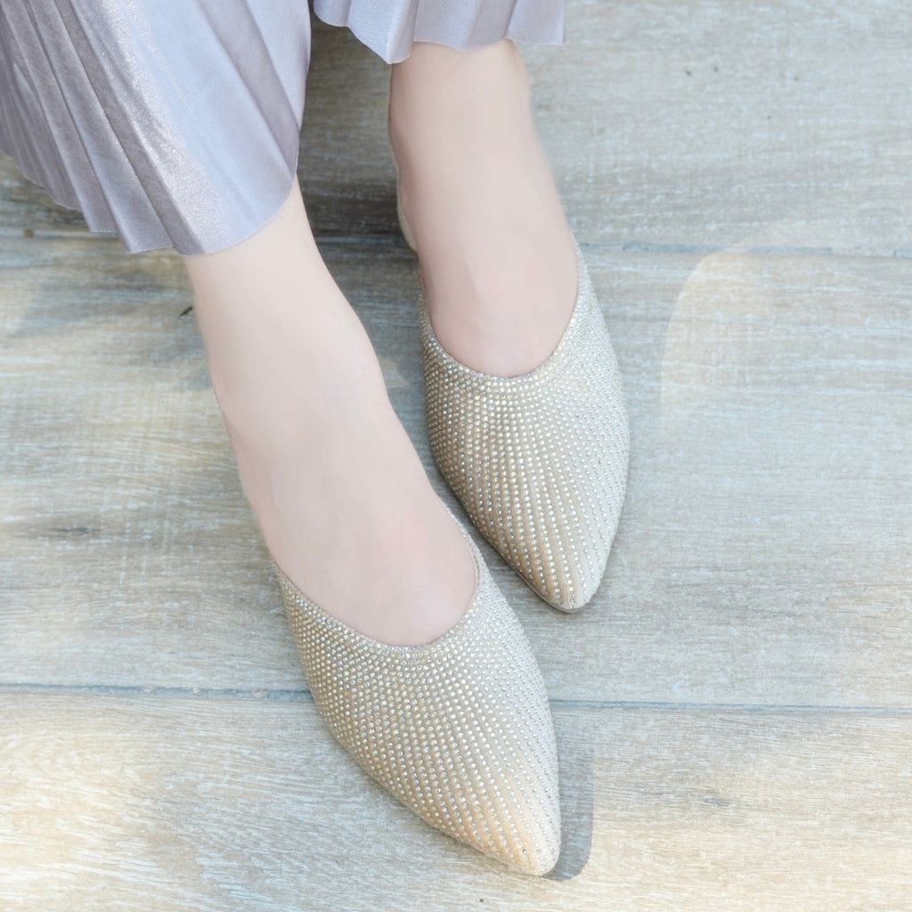 Luster Heels - Gold