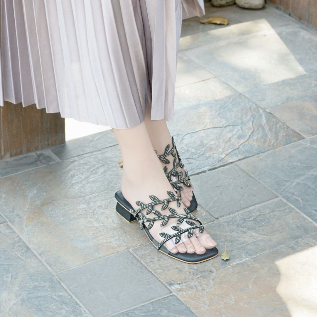 Jemma Slides -  Black