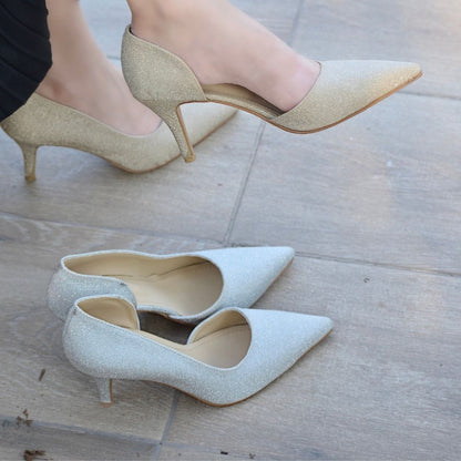 Fiona Pencil Heels - Gold