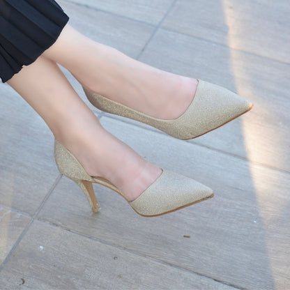 Fiona Pencil Heels - Gold