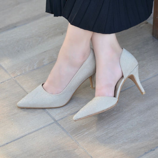 Fiona Pencil Heels - Gold