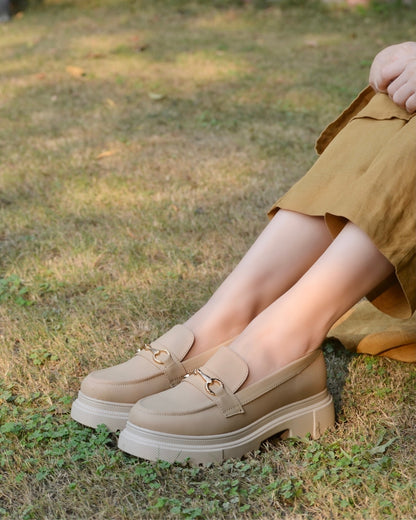 Chunky Loafers - Beige