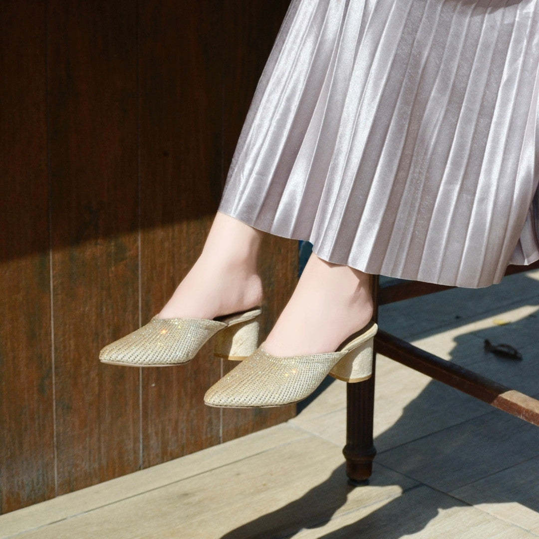 Luster Heels - Gold