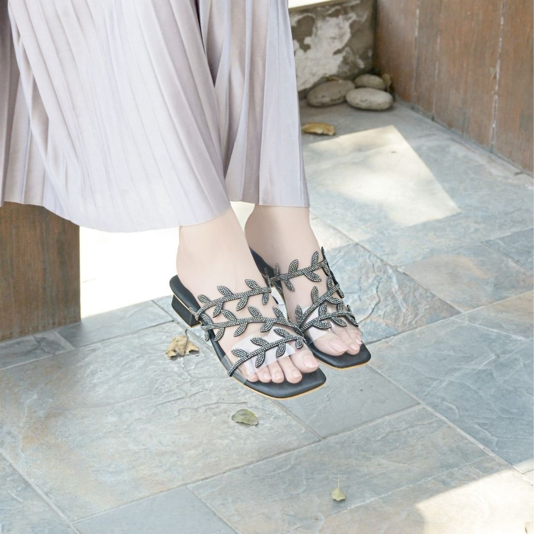 Jemma Slides -  Black