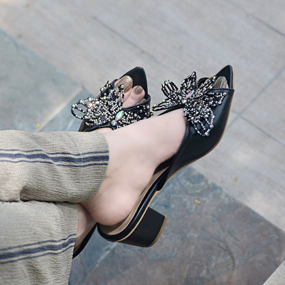 Elora Block Heels - Black