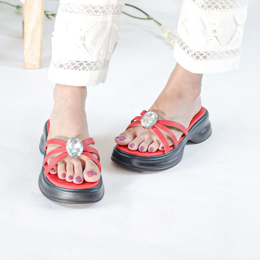 Ivy Chunky Platforms - Red