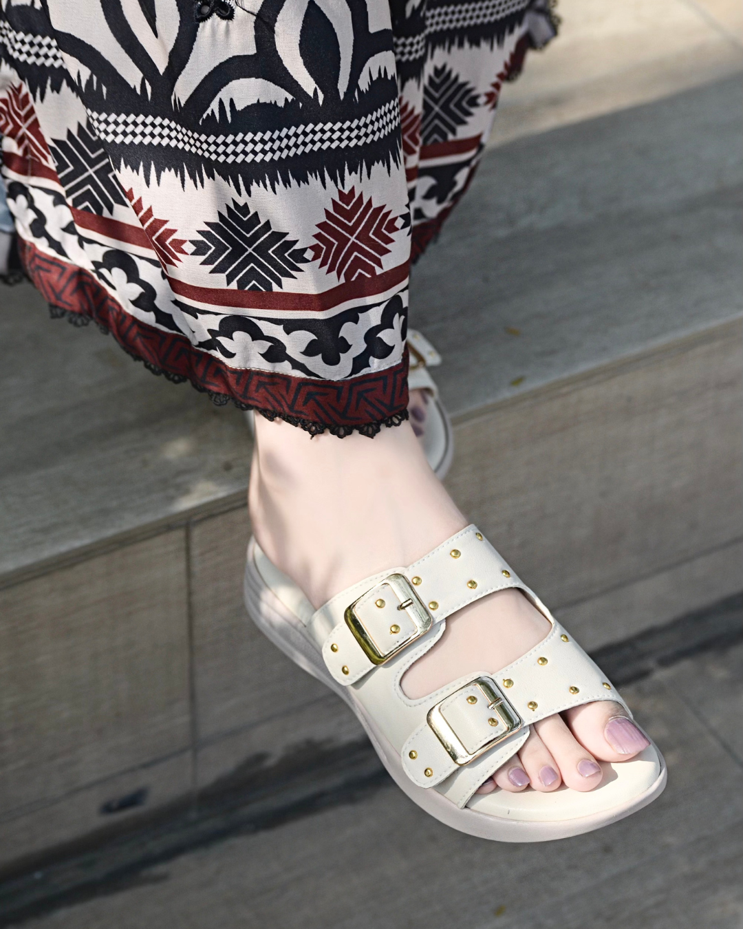 Nora Chunky Slides - Beige