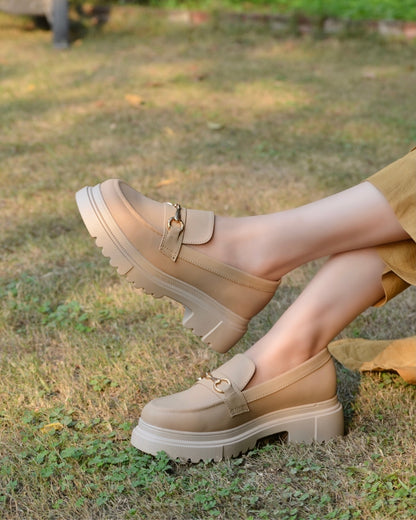 Chunky Loafers - Beige