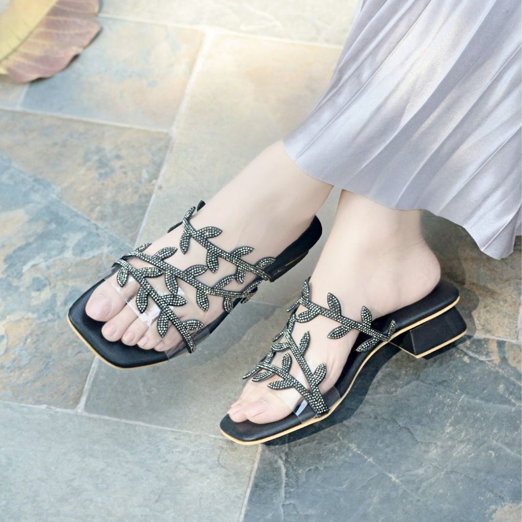 Jemma Slides -  Black