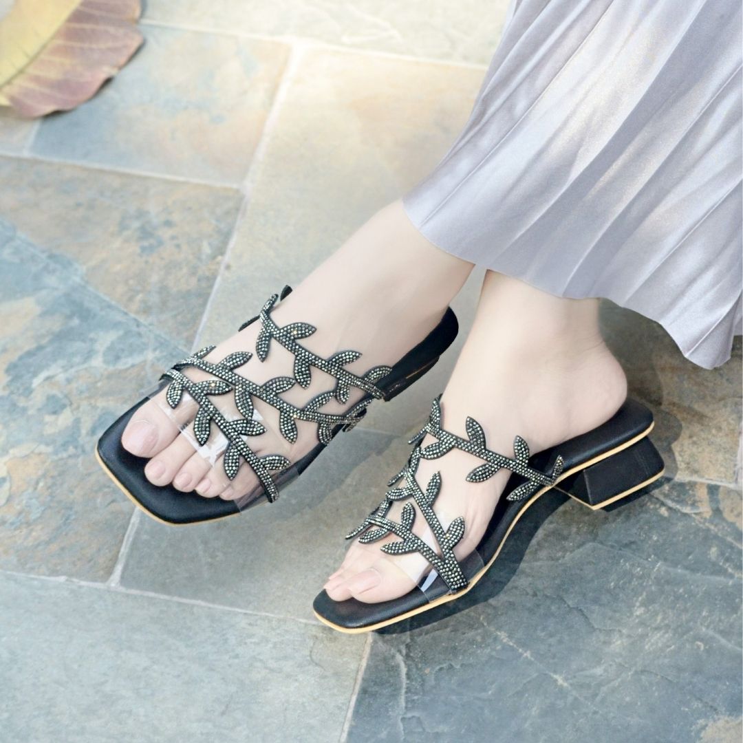 Jemma Slides -  Black