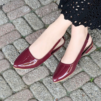Moria Sling Back Pumps - Maroon