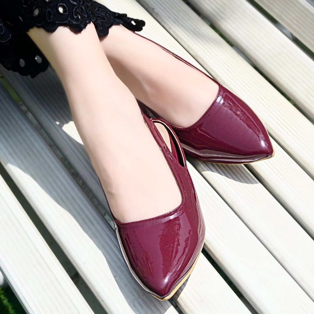 Moria Sling Back Pumps - Maroon