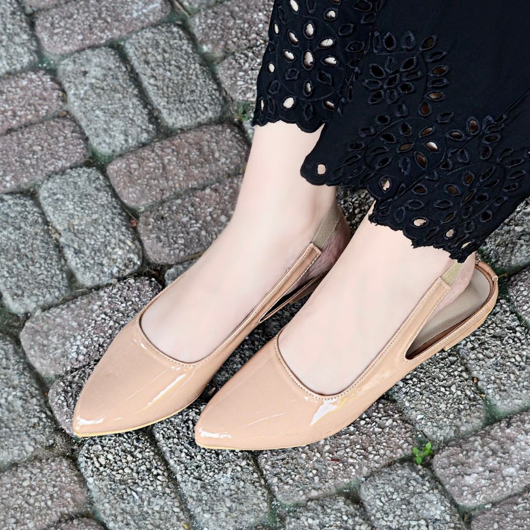 Moria Sling Back Pumps - Beige