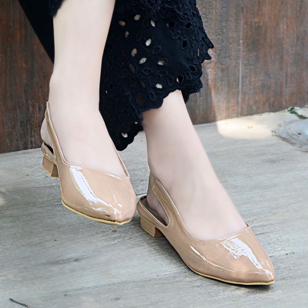 Moria Sling Back Pumps - Beige