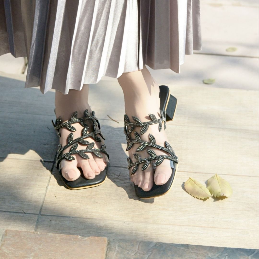 Jemma Slides -  Black