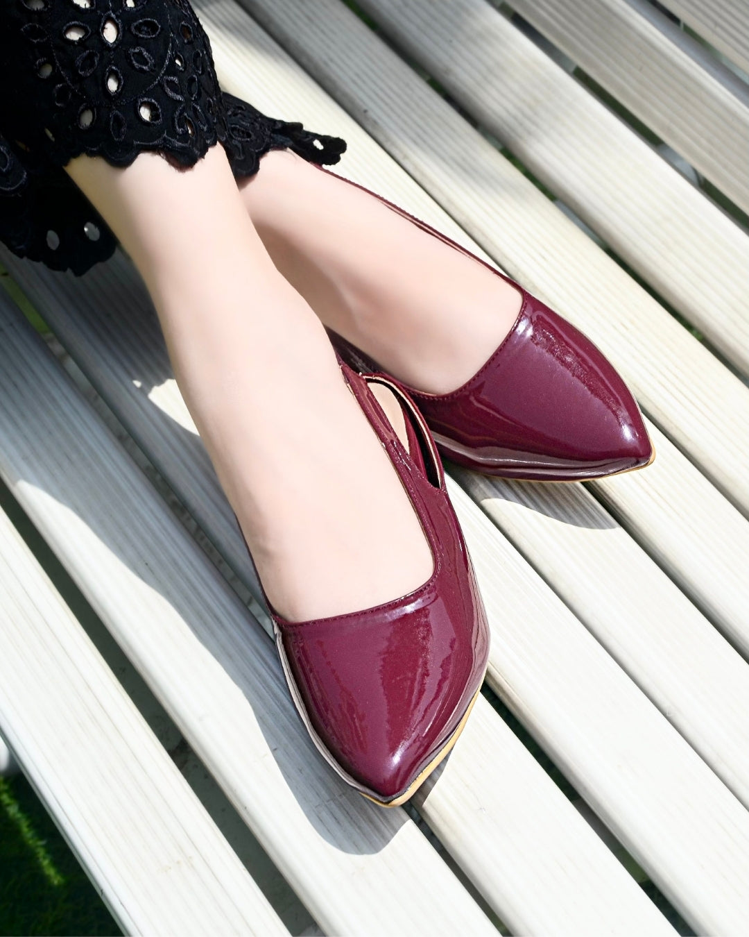 Moria Sling Back Pumps - Maroon