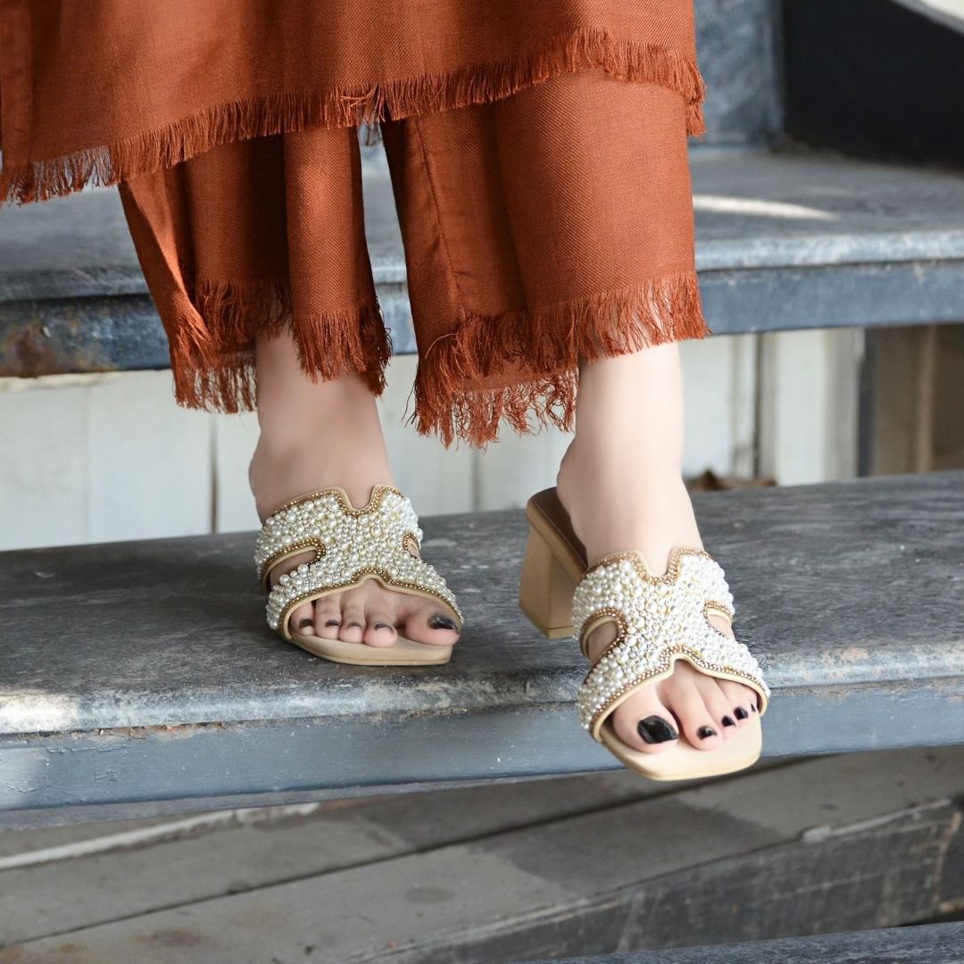 Lucia Block Heels - Beige