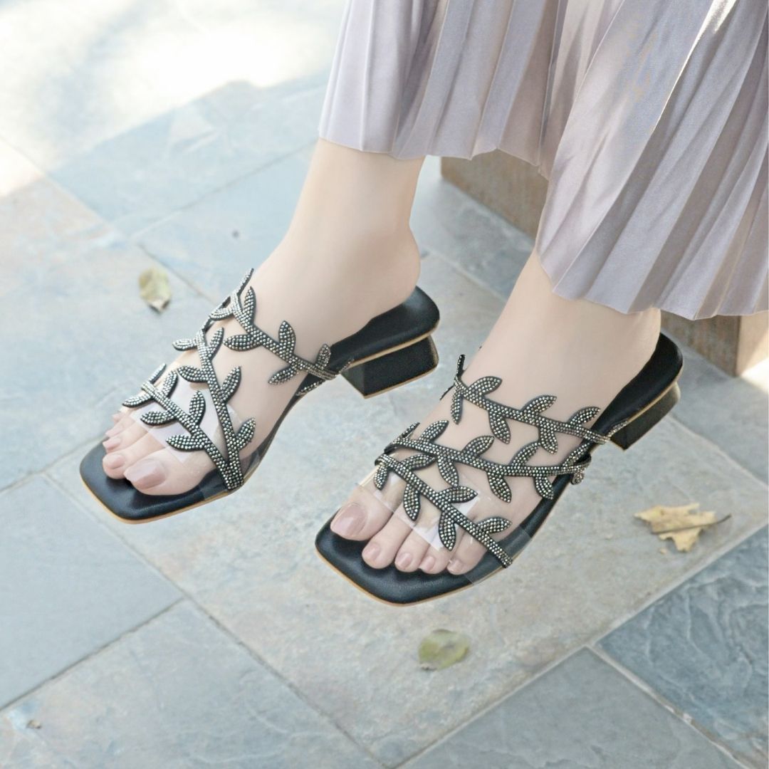 Jemma Slides -  Black