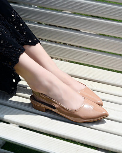 Moria Sling Back Pumps - Beige