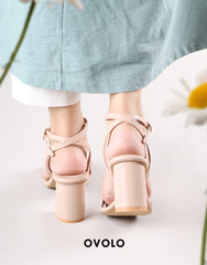 Aria Block Heels - Beige