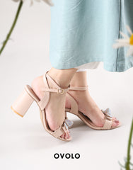 Aria Block Heels - Beige